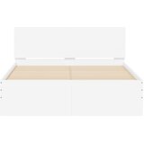  Okvir kreveta s uzglavljem i LED bijeli 120 x 200 cm | shoptok.hr