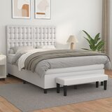  The Living Store Box spring postelja z vzmetnico bel 140x200 cm umetno usnje - Box Spring Postelja, (21519647) | Shoptok.si