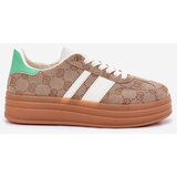 Boto Low Platform Sneakers Khaki Ovivene | Shoptok.si