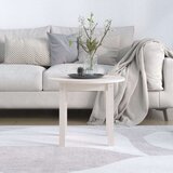  Stolić za kavu bijeli Ø 55 x 45 cm od masivne borovine | shoptok.hr