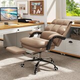  Ergonomska uredska stolica s uvlačivim osloncem za noge, direktorska stolica | shoptok.hr