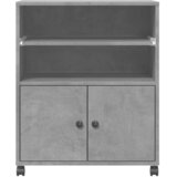  Stalak za pisač s kotačima betonska siva 60 x 48 x 74 cm | shoptok.hr