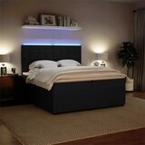  Krevet s oprugama i madracem crni 200x200 cm baršunasti | shoptok.hr
