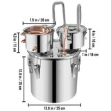  Set za destileriju od 30L s tri posude za destilaciju | shoptok.hr