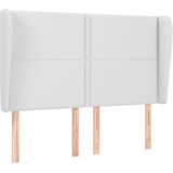 Maison Chic vzglavna omarica - nočna omarica - posteljna omarica z ušesi belo 147x23x118/128 cm umetno usnje, (21712007) Cene