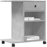 Stalak za pisač s kotačima betonska siva 60 x 40 x 68,5 cm | shoptok.hr