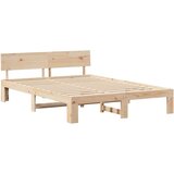  Krevetna konstrukcija Prirodna 140 x 200 cm Čvrsto borovo drvo | shoptok.hr
