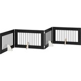  Vrata za pse z stojali 4 pcs Črni hrast 100 x 60 cm, (5000232692) | Shoptok.si