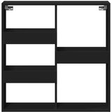 vidaXL Stenska omarica črna 80x15x80 cm inženirski les | Shoptok.si