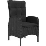 3-dijelni vrtni bistro set od poliratana i drva bagrema crni | shoptok.hr
