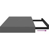  Plutajuća zidna polica visoki sjaj siva 50 x 23 x 3,8 cm MDF | shoptok.hr