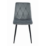  Stolica LIBRA od baršuna - srebrno siva / crne noge | shoptok.hr