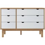  Ladičar OTTA smeđe-bijeli 111x43x73,5 cm od masivne borovine | shoptok.hr