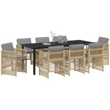  Vrtni set za objed 9 pcs Bež Čelik s prahom premazan | shoptok.hr