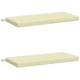  Jastučići za klupe - 2 dijela SOEST 2 kom. 100% poliester Krem - Krem 80 x 40 x 5 cm Poliester | shoptok.hr