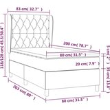 Box spring postelja z vzmetnico temno siva 80x200 cm blago, (20846746) | Shoptok.si