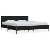  Okvir za krevet crni 180 x 200 cm konstruirano drvo i metal | shoptok.hr