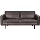 BePureHome Črna zofa s prevleko iz recikliranega usnja Rodeo, 190 cm | Shoptok.si
