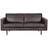 BePureHome crni kauč s presvlakom od reciklirane kože Rodeo, 190 cm