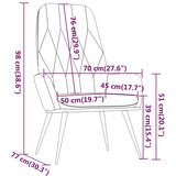  Stolica za opuštanje tamnosiva baršunasta | shoptok.hr