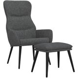  Stolica za opuštanje s osloncem za noge od tkanine tamnosiva | Shoptok.si