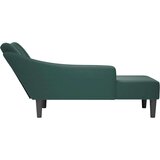 vidaXL Počivaljka od baršun s rukonaslonom tamnozelena | shoptok.hr