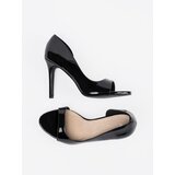 GOODIN Lacquered open-toe pumps black | shoptok.hr
