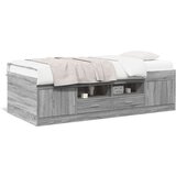  Dnevni krevet s ladicama boja sivog hrasta 90 x 190 cm drveni | shoptok.hr