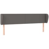  Vzglavje z ušesi sivo 163x23x78/88 cm umetno usnje, (20932263) | Shoptok.si