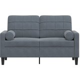  Dvosjed s ukrasnim jastucima tamnosivi 120 cm baršunasti | shoptok.hr