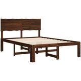  Krevetni okvir s uzglavljem ROSTOCK Tamno smeđa 150 x 200 cm | shoptok.hr