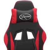  Vrtljiv gaming stol z oporo za noge črno in rdeče umetno usnje, (21378509) | Shoptok.si