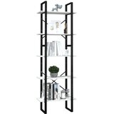 Ormarić za knjige 5 razina bijeli 60x30x175 cm masivna borovina | shoptok.hr