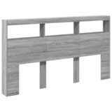 Ormarić za uzglavlje LED sivom sonomom 180x17x102 cm | shoptok.hr