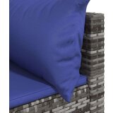  Kutna vrtna sofa od poliratana s jastucima siva | shoptok.hr