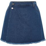 Trendyol Curve Plus Size Shorts & Bermuda - Blue - Normal Waist | shoptok.hr