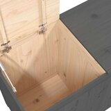 vidaXL Zaboj za perilo siv 88,5x44x66 cm trdna borovina | Shoptok.si