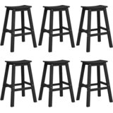  Set bar stolova za vrt 6 pcs Crna HDPE | shoptok.hr