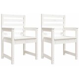  Vrtne stolice 2 kom bijele 60x48x91 cm masivna borovina | shoptok.hr