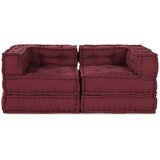  Modularna sofa 2 pcs Bordo 140 x 70 x 56 cm Tkanina Cijene