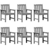  Vrtne blagovaonske stolice 6 kom Svijetlosiva 65.5x55.5x88 cm HDPE | shoptok.hr