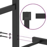  Metalni okvir kreveta uzglavlje i podnožje crni 193x203 cm | shoptok.hr