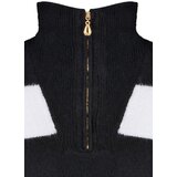 Trendyol Black Wide Pattern Soft Texture Zippered Knitwear Sweater | Eponuda.ba