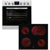 EXQUISIT Izvrsten set EHE185-HBZ-020 iz nerjavecega jekla, vgradni komplet s 60 pecico cm, 75 litrov in steklokeramicno | Shoptok.si