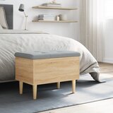  Klupa za pohranu boja hrasta 62x42x46 cm od konstruiranog drva | shoptok.hr