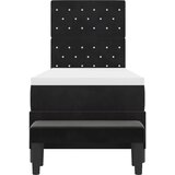  Krevet s opruga kutije s uzglavljem Crna 200 x 80 cm Baršun | shoptok.hr