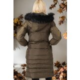 Dewberry Z6740 WOMEN'S COAT-PLAIN KHAKI Dewberry Z6740 WOMEN'S COAT-PLAIN KHAKI Slike