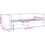  Dnevni krevet tamnosivi 90 x 200 cm od tkanine | shoptok.hr