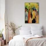  Slika - August Macke – Walker under trees (Walker in the park) 60x90 U prirodnom drvenom okviru | shoptok.hr