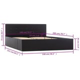  Hidraulični okvir za krevet od umjetne kože crni 140 x 200 cm | shoptok.hr